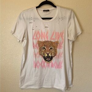 Distressed Graphic Band Tee